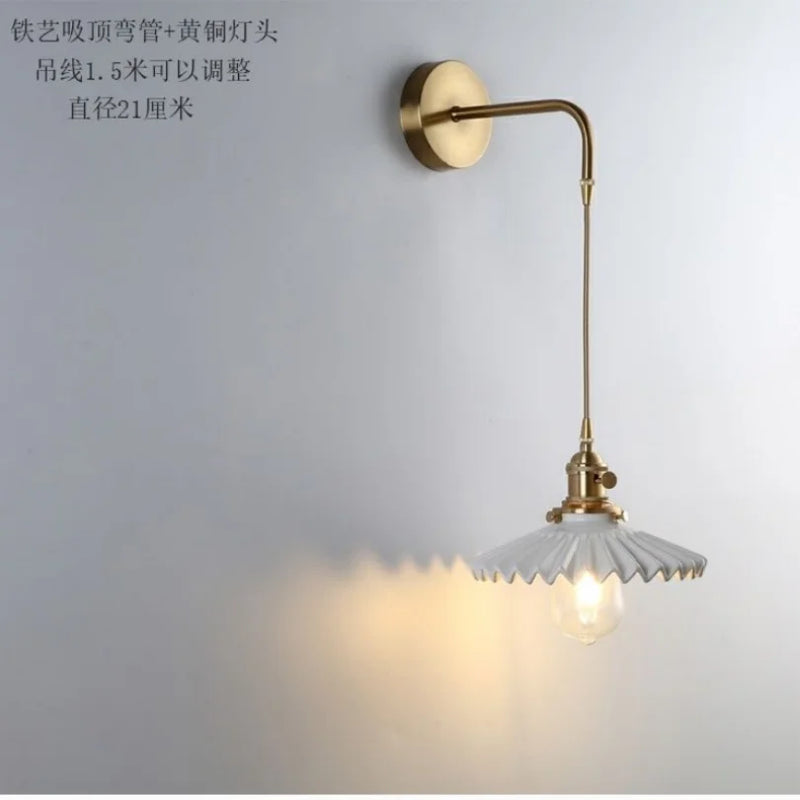 Afralia™ Modern Glass Wall Lights for Bedroom Hallway Bathroom Decoration Lighting