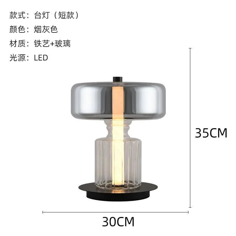 Afralia™ Glass Art Desk Lamp: Nordic Minimalist Design for Bedroom and Living Room