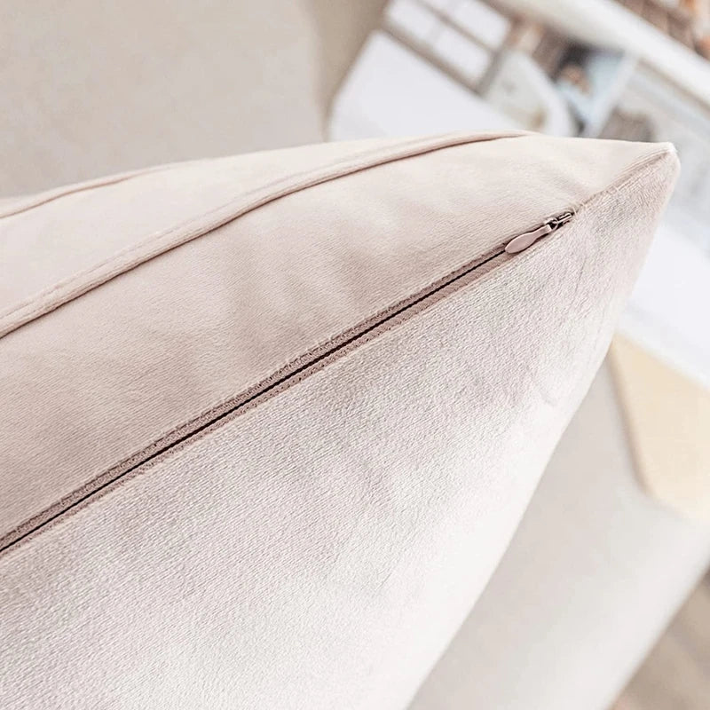 Afralia™ Velvet Solid Color Cushion Cover for Home Sofa Decor
