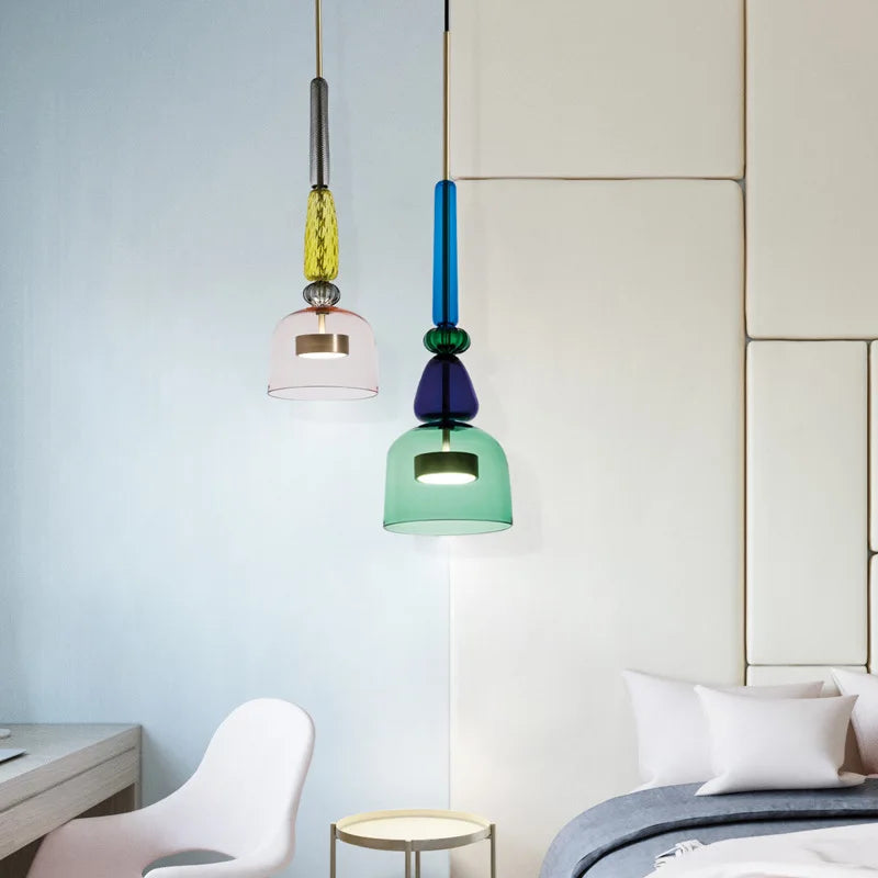 Afralia™ Macaron Glass Chandelier: Modern & Creative Lighting for Restaurant & Store