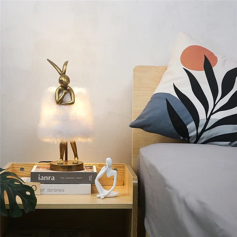 Afralia™ Rogue Rabbit LED Table Lamp for Bedroom Decor