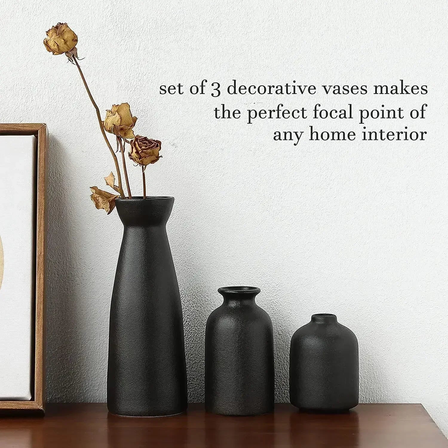 Ceramic Vase Set for Rustic & Modern Farmhouse Decor by Afralia™