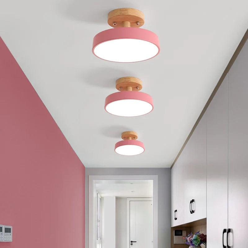 Afralia™ Acrylic Wood LED Ceiling Light – Nordic Indoor Lighting Fixture