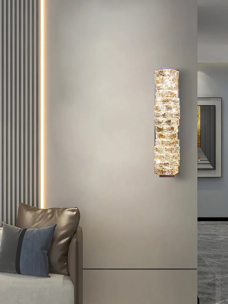 Afralia™ Crystal Wall Sconce Lamps: Luxury Indoor Wall Lights for Modern Room Decor & Bedside Lighting.