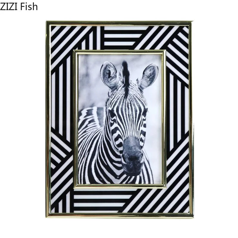 Zebra Texture Photo Frames by Afralia™ - Modern Decor for Wedding Gifts