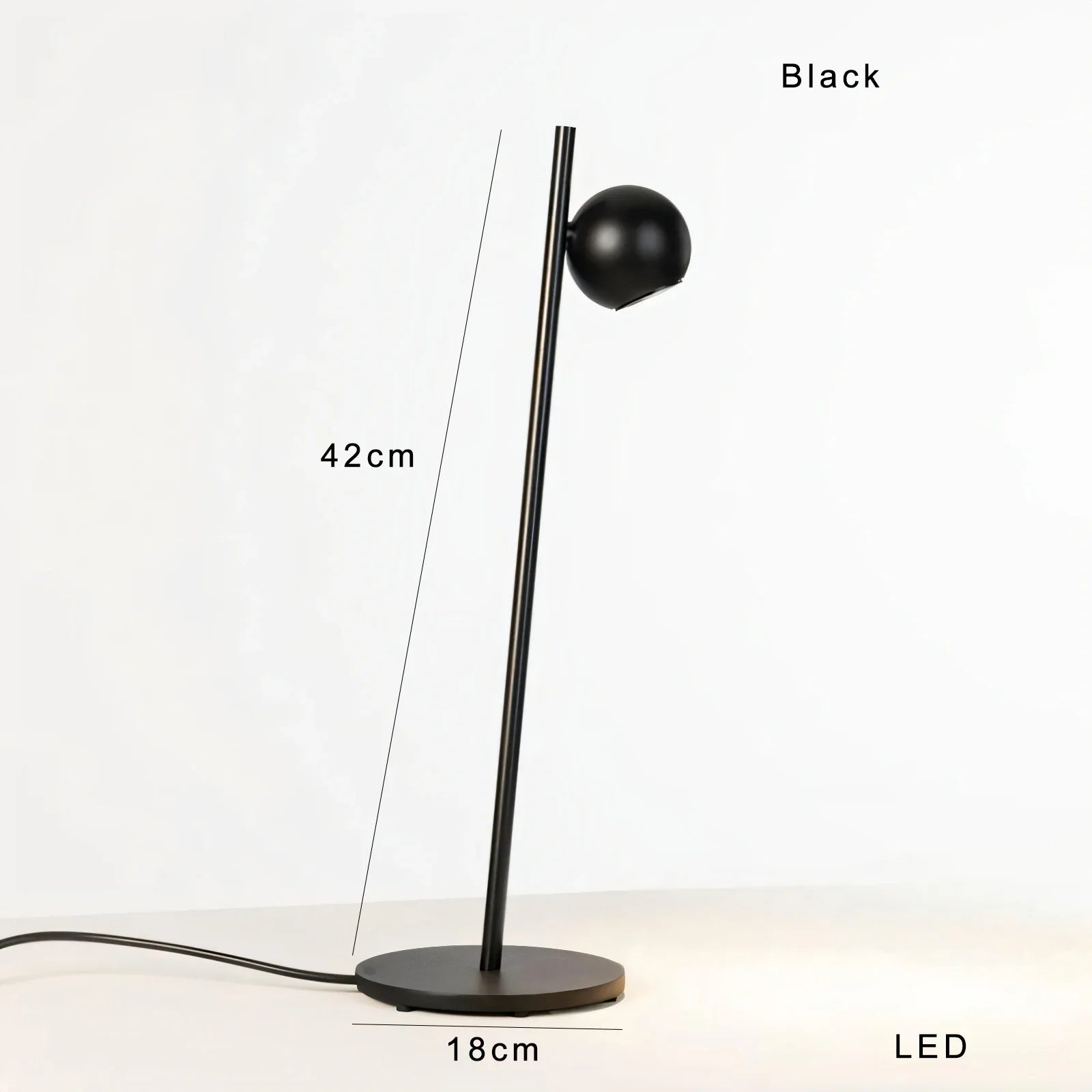 Afralia™ Nordic Table Lamp Orange Black Desk Light LED Dimmable Nightstand Fixture