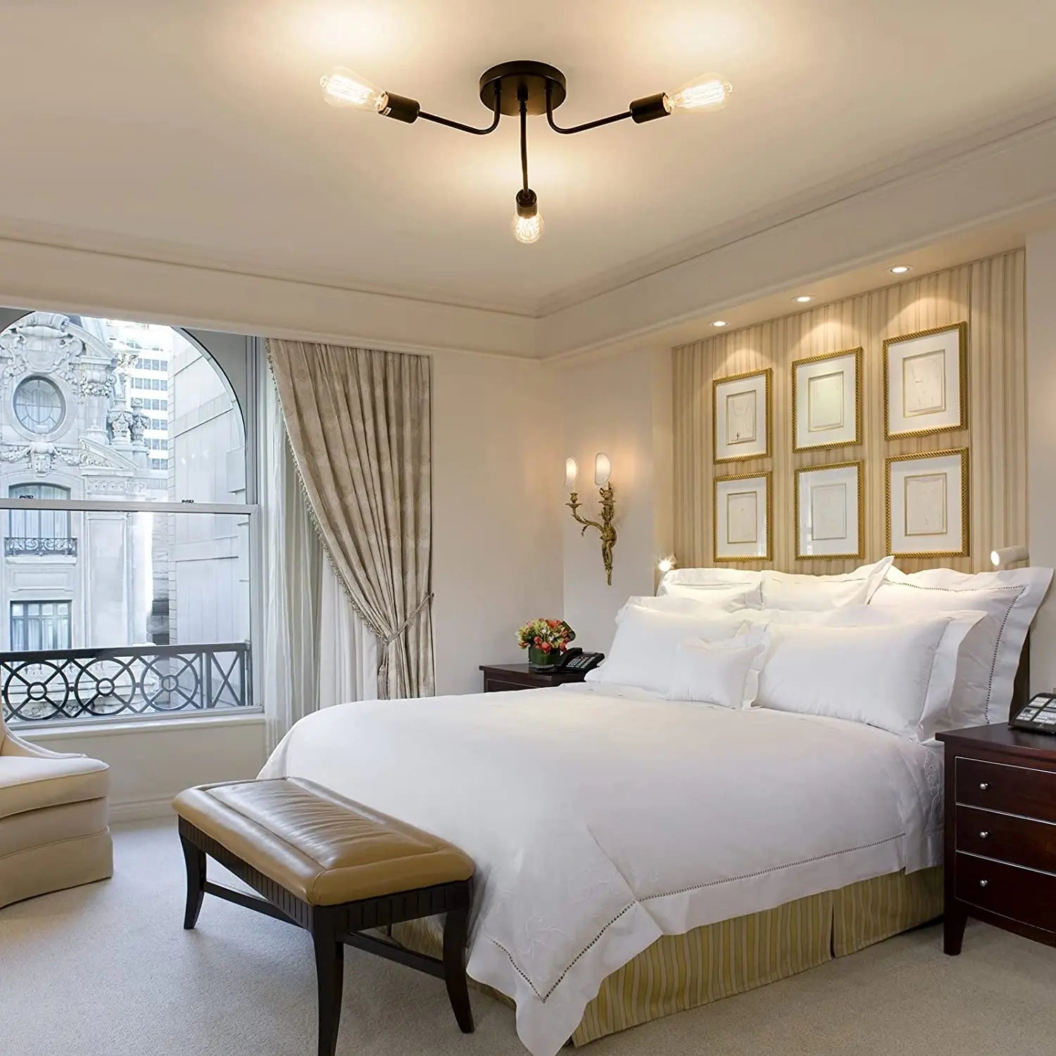 Afralia™ Sputnik Ceiling Lamp Chandelier Vintage Industrial Light Fixture Kitchen Island Luminaire