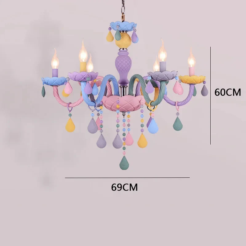 Afralia™ Crystal Luxury Candle Chandelier Vanity Pendant Light for Living Dining Bedroom