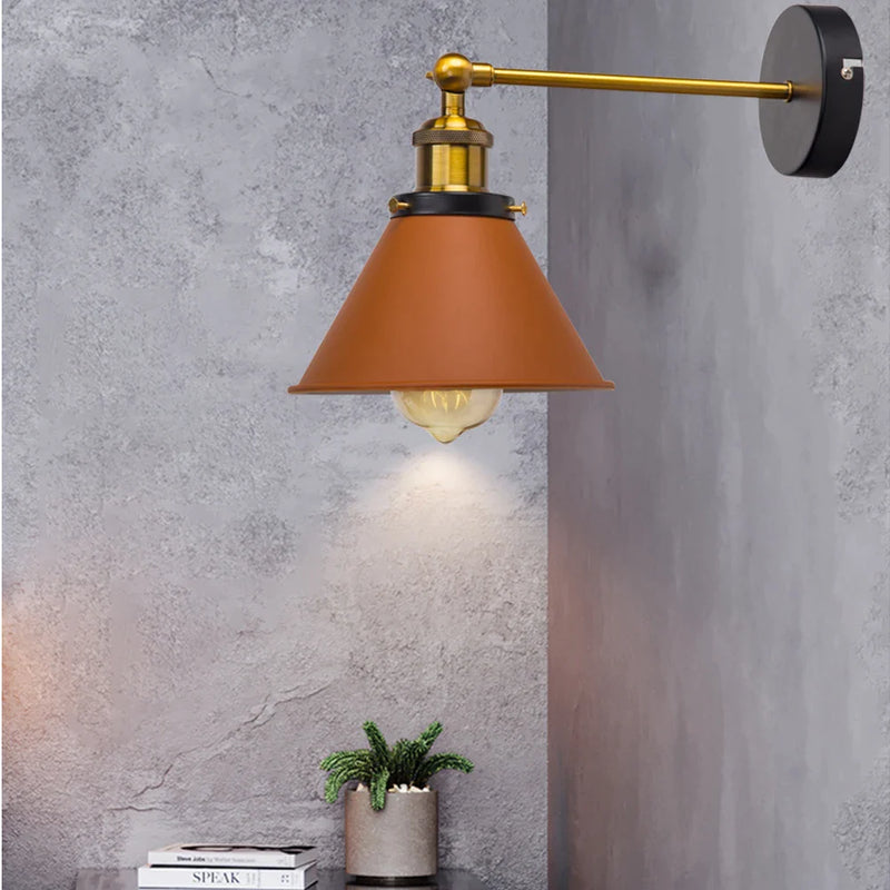 Afralia™ Retro Industrial Wall Sconce Lights 110V-220V E27 Bedroom Bathroom Bar Aisle Lamp