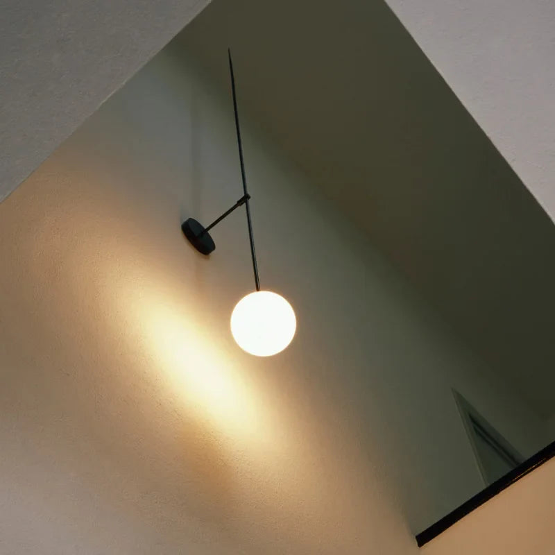 Afralia™ Glass Ball LED Wall Lights for Home Living Room Bedroom Bar Stairs Lighting