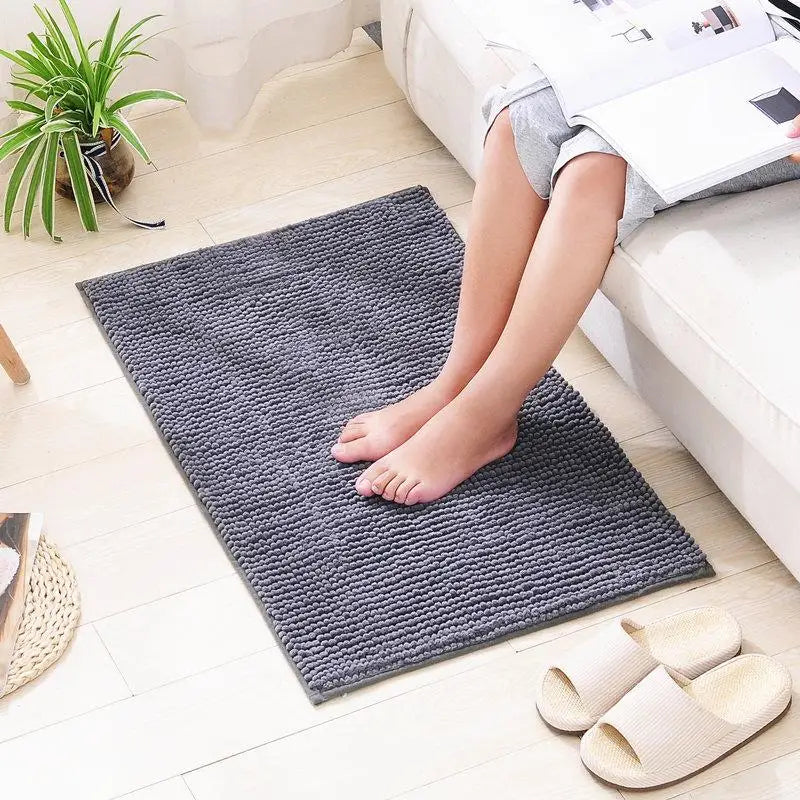 Afralia™ Soft Anti-Skid Bathroom Mat, Absorbent & Quick Drying Chenille Carpet