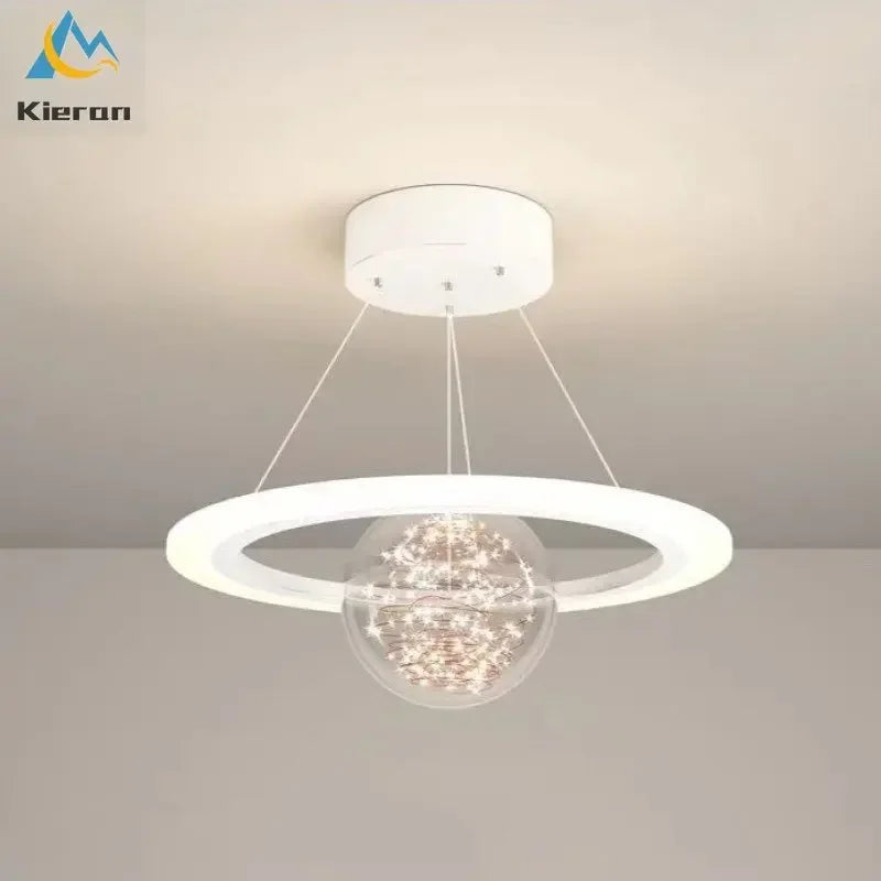 Afralia™ Saturn LED Chandelier: Nordic Modern Creative Lighting for Bedroom, Dining Room, Living Room