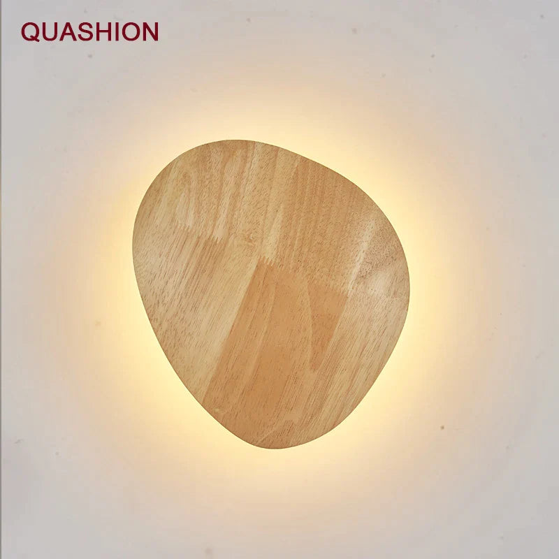 Afralia™ Scandinavian Log Wall Lamp Wood, Modern LED Light for Living Room Corridor