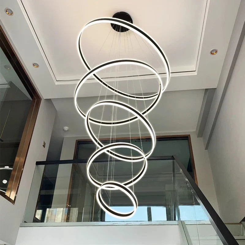 Afralia™ Nordic Home Decor Stair Chandelier Living Room Bedroom Dining Room Pendant Lights Ceiling Light Indoor Lighting