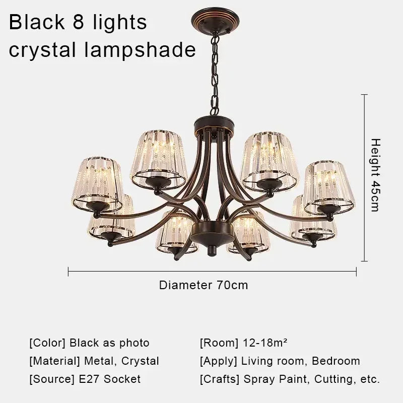 Afralia™ Crystal Chandelier Ceiling Lights for Modern Living Spaces