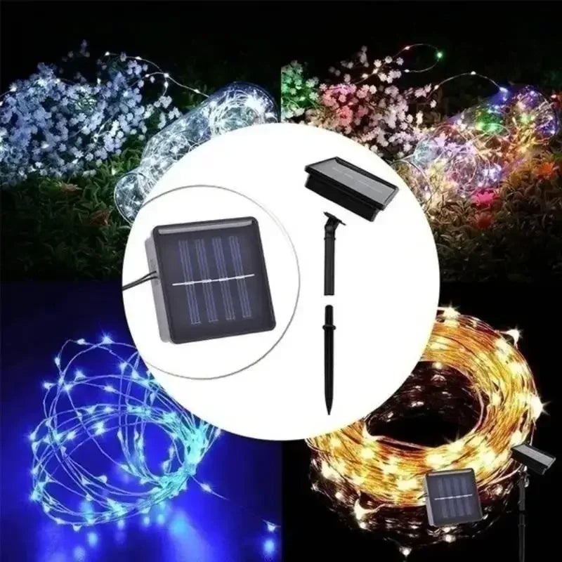 Afralia™ Solar LED Outdoor Fairy Lights Festoon Garland for Garden Decoration