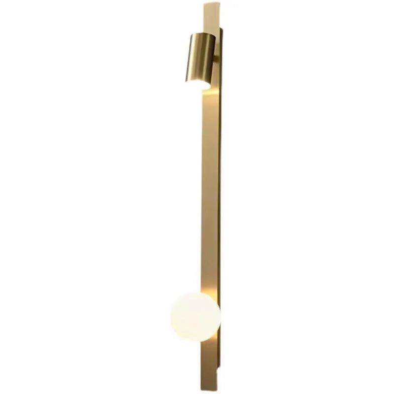 Afralia™ Nordic Copper LED Wall Lamp for Customized Hotel Living Room Aesthetic