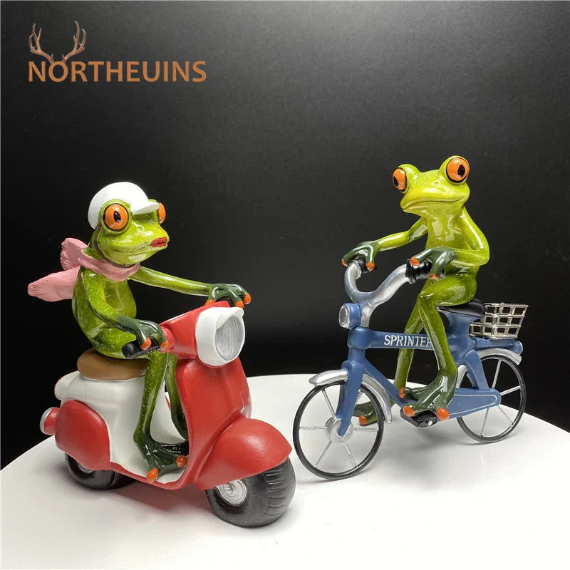 Afralia™ Resin Leggy Frog Miniature Figurines Animal Statue Modern Home Decor Souvenirs