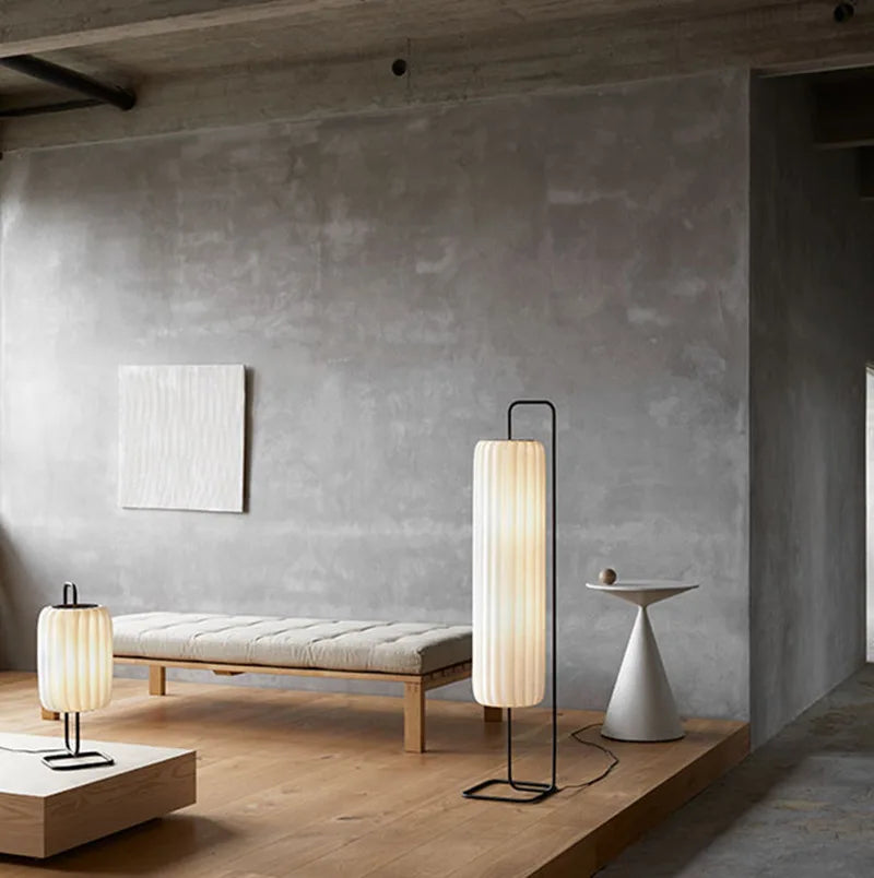 Afralia™ Japanese Style LED Floor Lamp for Living Room Bedroom Tea House