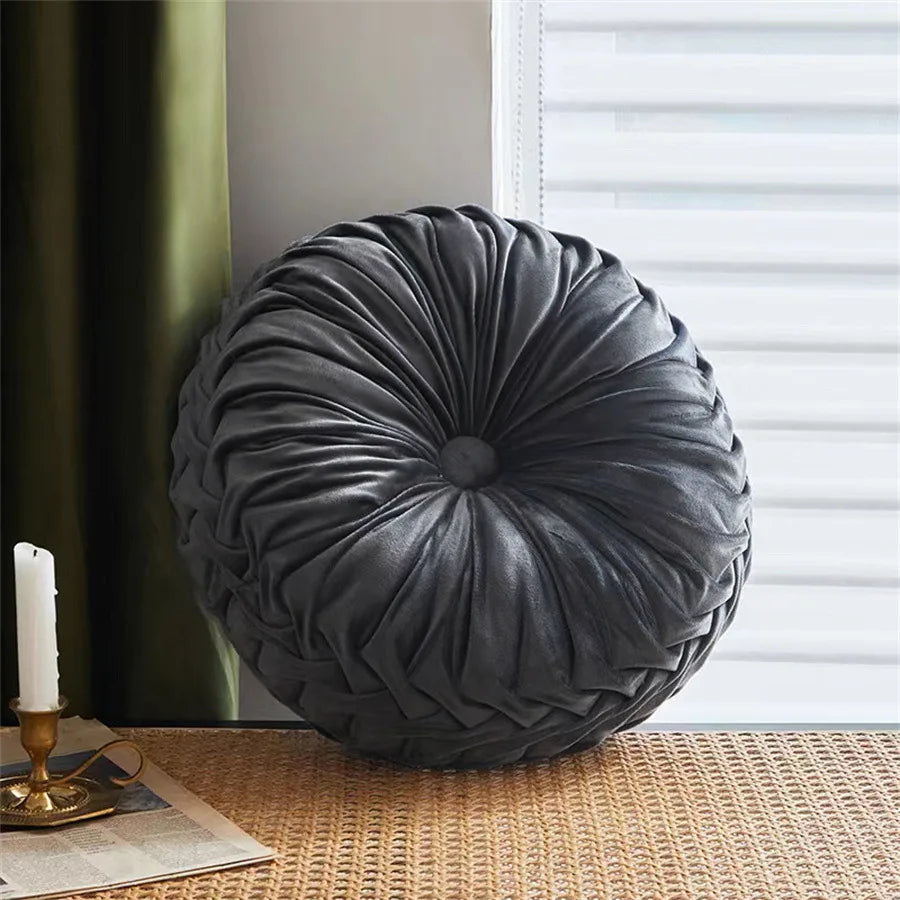 Afralia™ Dutch Velvet Round Seat Cushion: Modern &  Comfortable Back Support for Living Room.