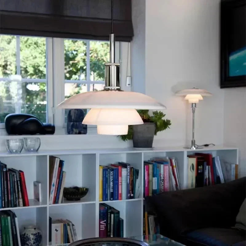 Afralia™ Nordic Glass Floor Lamp: Minimalist Danish Design for Bedroom, Living Room, Study.