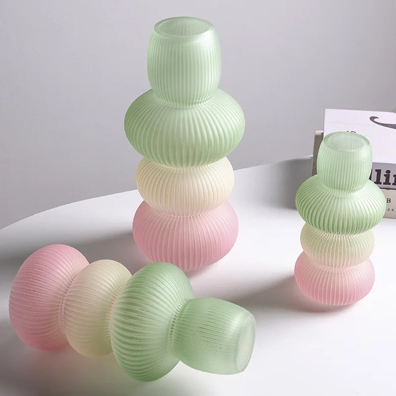 Afralia™ Glass Vase Geometric Gradient Flowerpot Terrarium Home Decoration