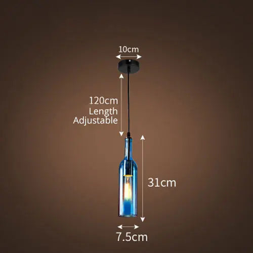 Afralia™ Nordic Wine Bottle Pendant Light LED Chandelier for Home Decor