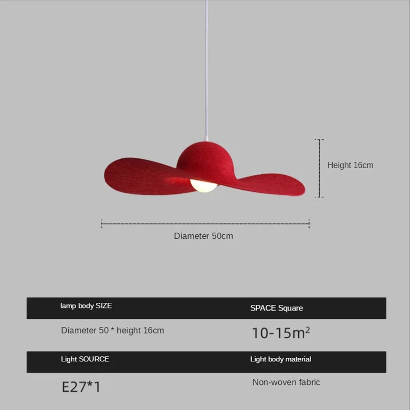Afralia™ Minimalist Hat Pendant Lamp for Dining Bedroom Living Room Cafe Décor