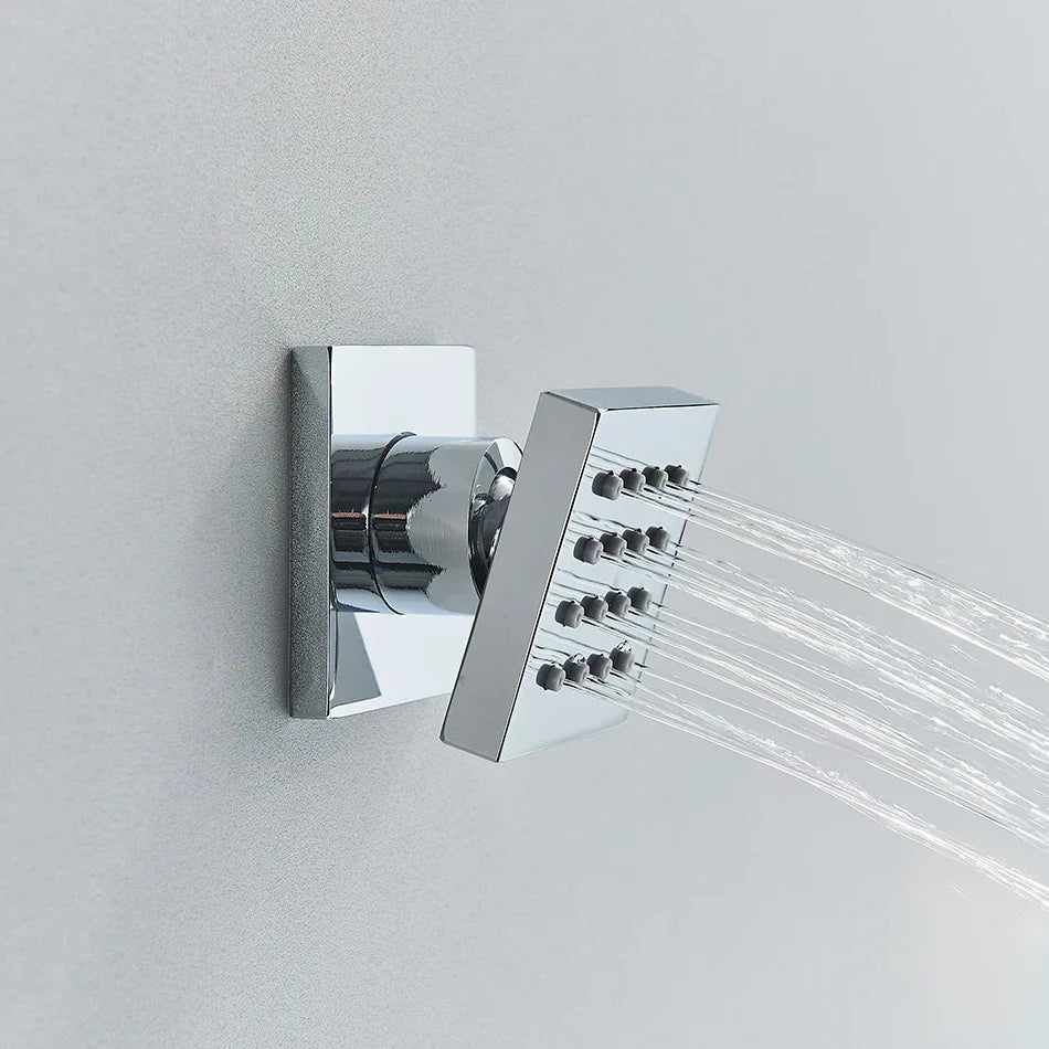 Afralia™ Brass Square Body Spray Shower Jets for Luxury Spa Massage Experience