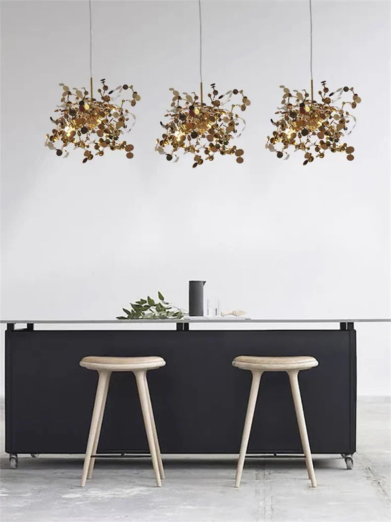 Afralia™ Scandinavia Leaf Chandelier Pendant Lamp Kitchen Living Room Decor Lighting