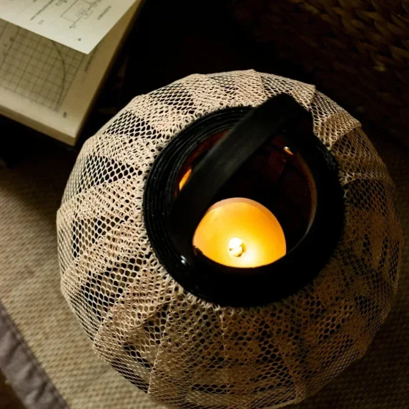 Afralia™ Wooden Lantern Candle Holder Nordic Style Patio Garden Decoration Furniture