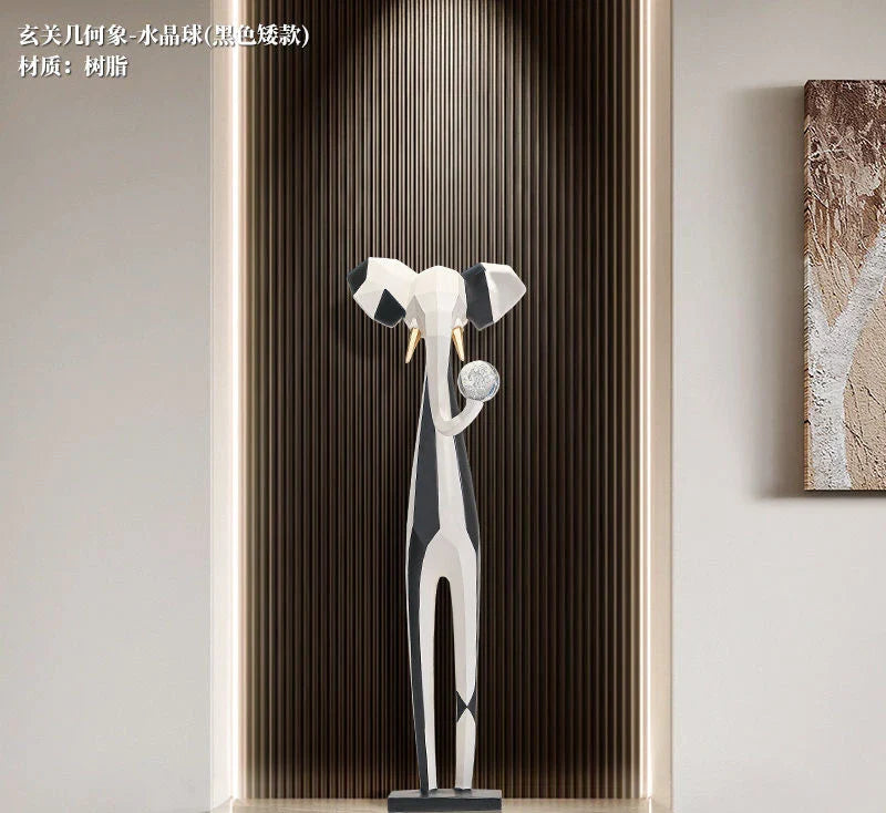 Afralia™ Abstract Art Living Room TV Cabinet, Modern High-End Decor, Large & Slender