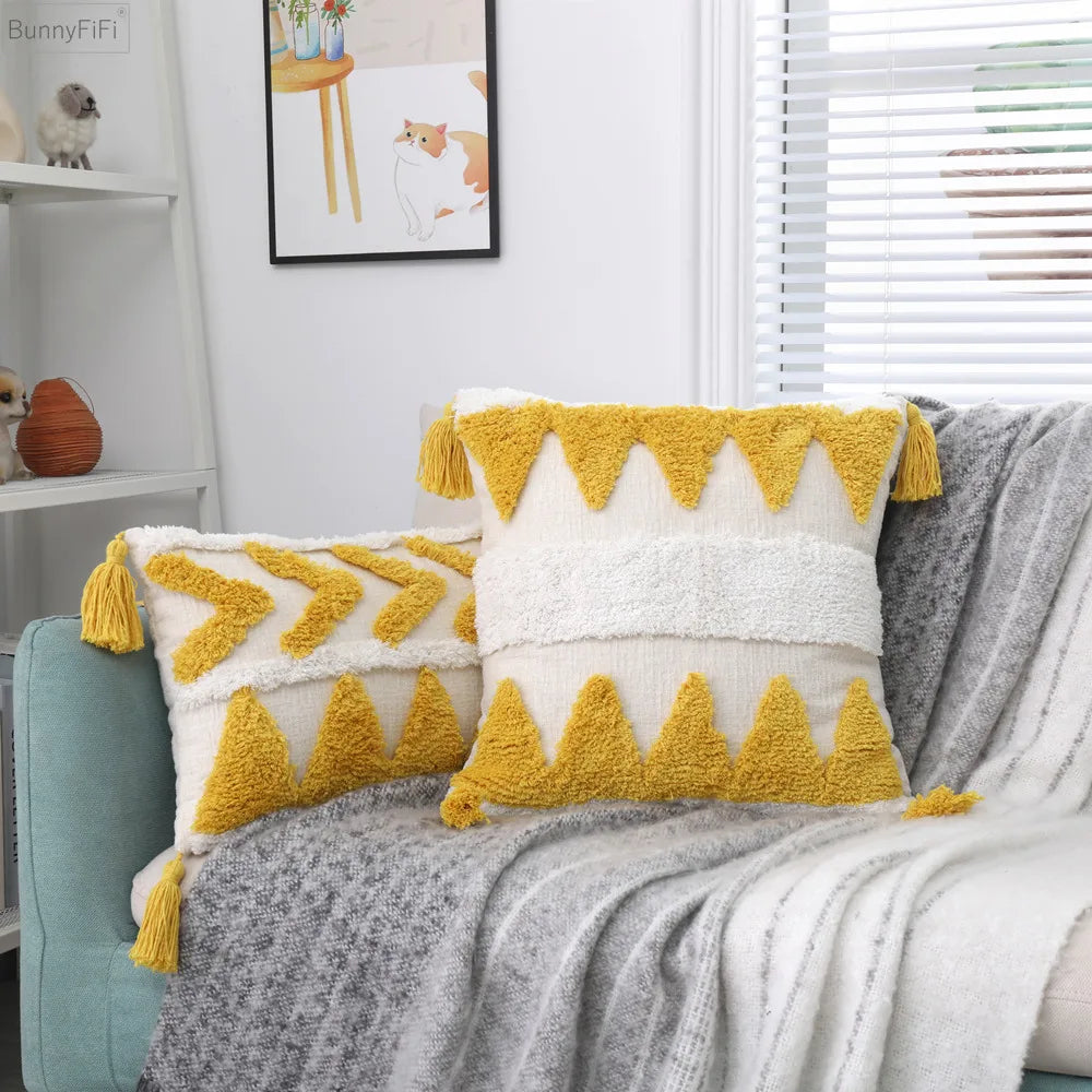 Afralia™ Chenille Woven Boho Cushion Cover for Bed Sofa Home Decor