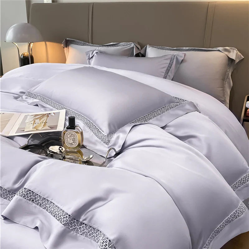Afralia™ Eucalyptus Fiber Lace Bedding Set for Soft, Silky & Cool Skin-friendly Comfort