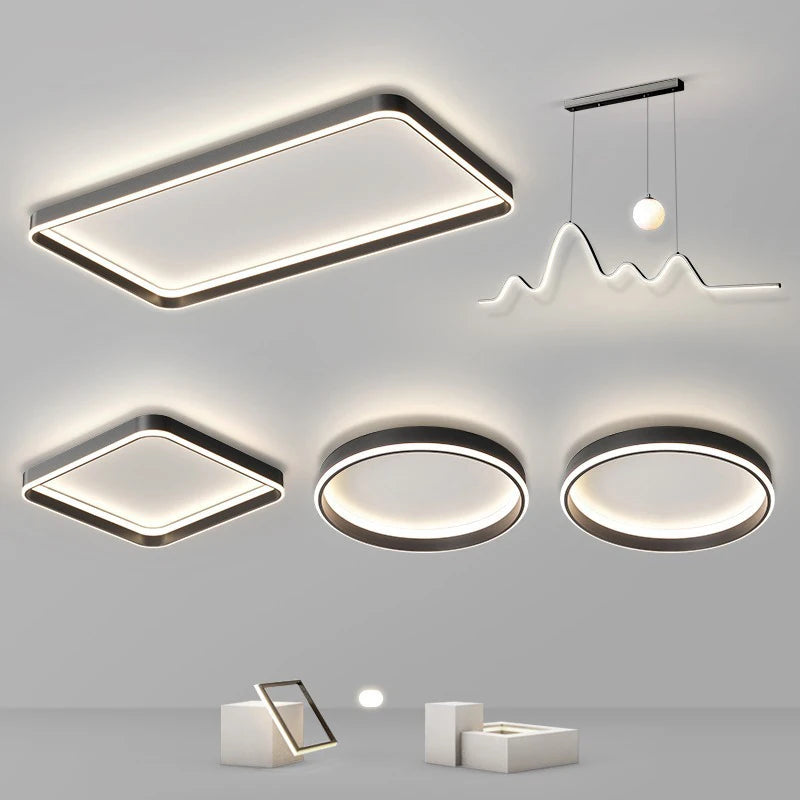 Afralia™ Modern LED Ceiling Lamps - Luxury Lighting Fixture for Living, Dining, and Bedroom