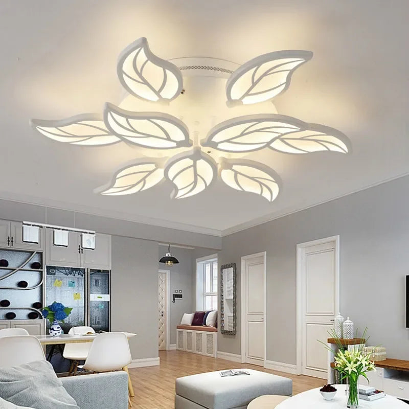 Afralia™ Leaf LED Ceiling Lamp for Study Bedroom Living Room Hotel Lighting