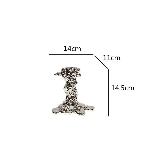 Afralia™ Golden Candlestick Holder Resin Plated Wedding Centerpiece