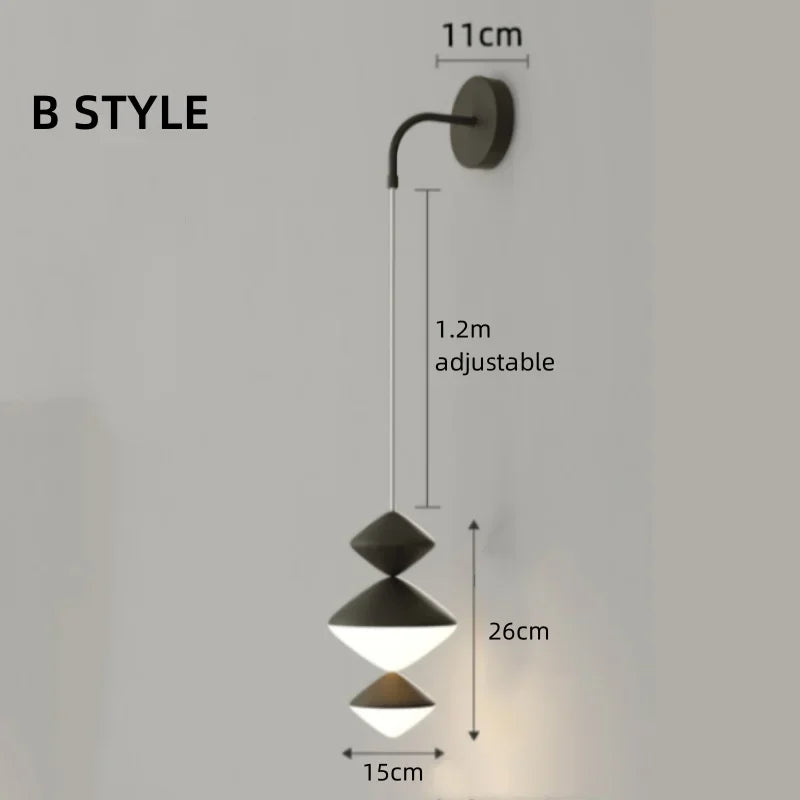 Afralia™ Modern Minimalist LED Pendant Lights Bedroom Study Wall Lamp Living Room Indoor Fixture