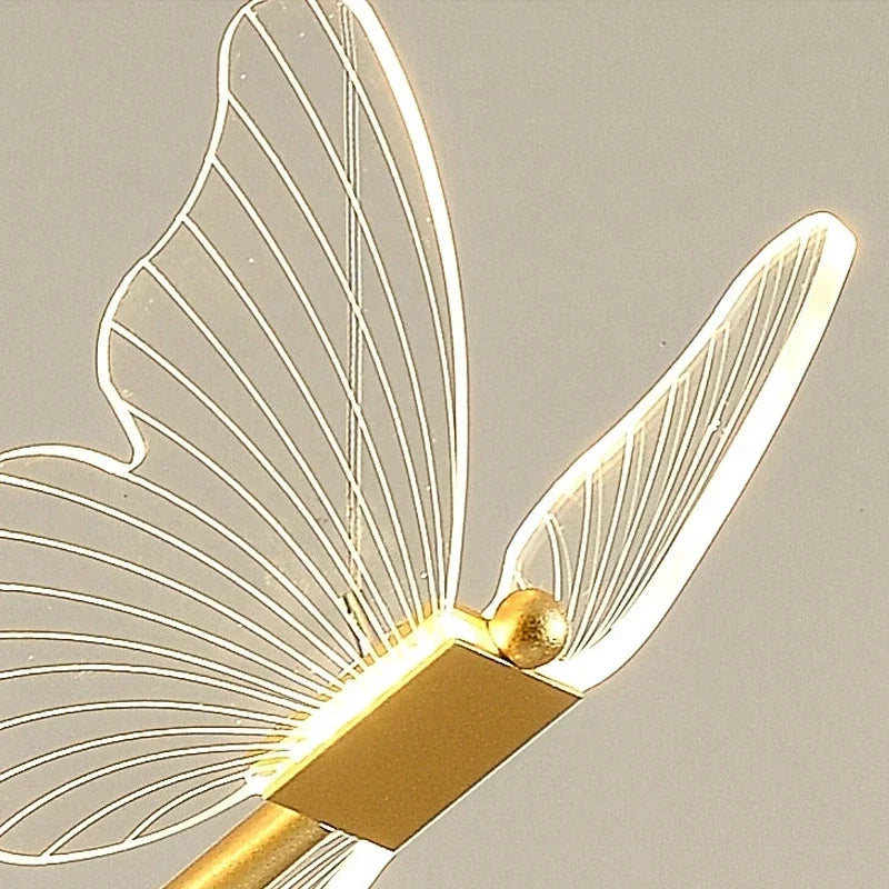 Afralia™ LED Chandelier: Modern Butterfly Design, Acrylic, Exhibition Hall, Staircase, Bedroom Night Lamp Lighting Fixtures