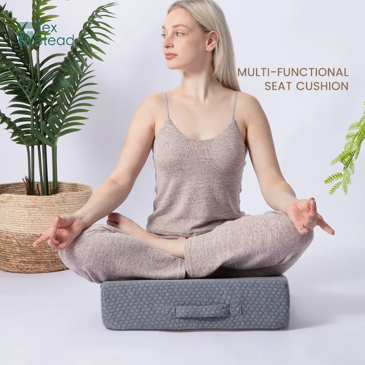 Afralia™ Square Meditation Floor Pillow, Washable Large Seating Cushion