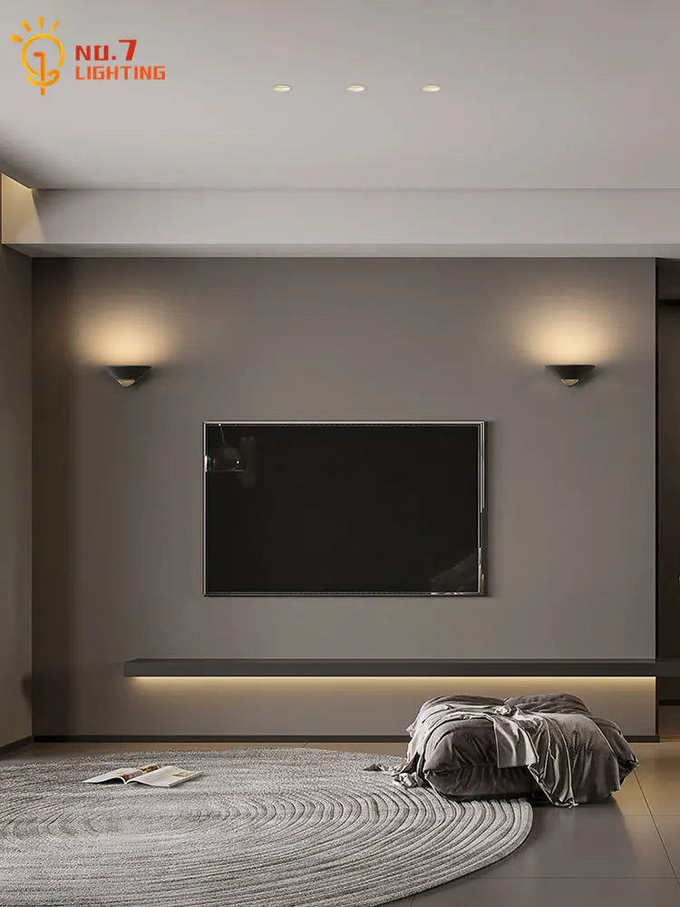Afralia™ Modern Black/White Wall Lamp LED Indoor Lighting for Bedroom, Living Room, and More