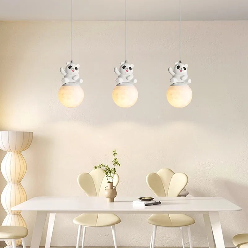 Afralia™ Bear Bedroom Wall Lamp: Modern Chandelier for Living Room, Study & Dining Room