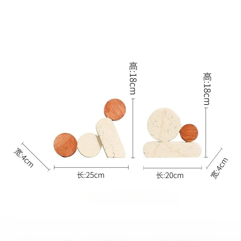 Afralia™ Geometric Circle Resin Handicrafts - Hollowed-out Stone Figurines