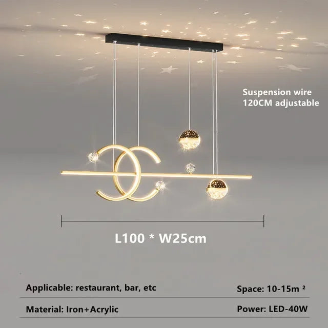 Afralia™ Nordic LED Chandelier for Home Kitchen Bedroom Living Room Cafe Study Lighting