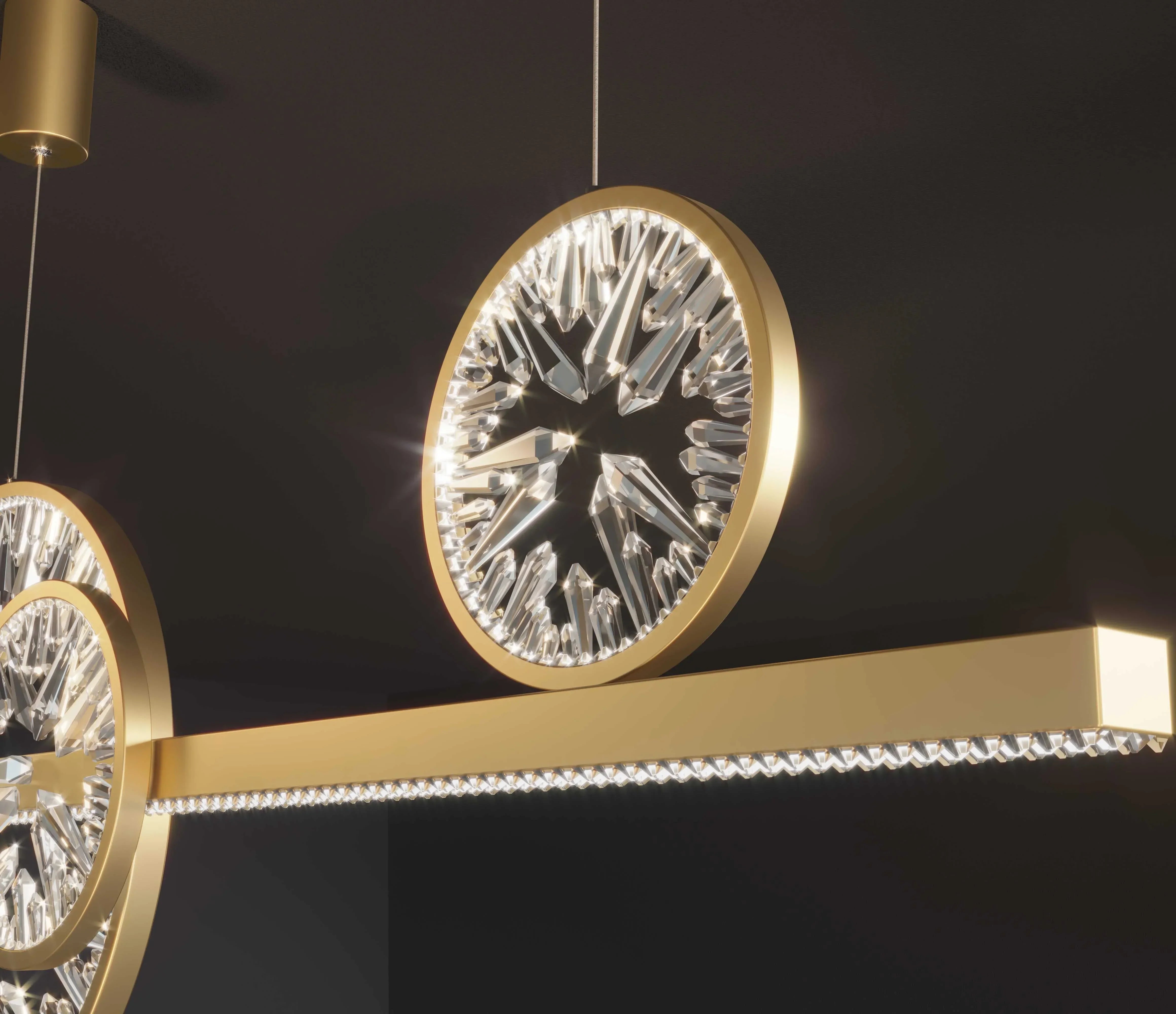 Afralia™ Crystal Ring Chandelier: Modern Nordic Living Room Light, Luxury Minimalist Home Decor Lamp