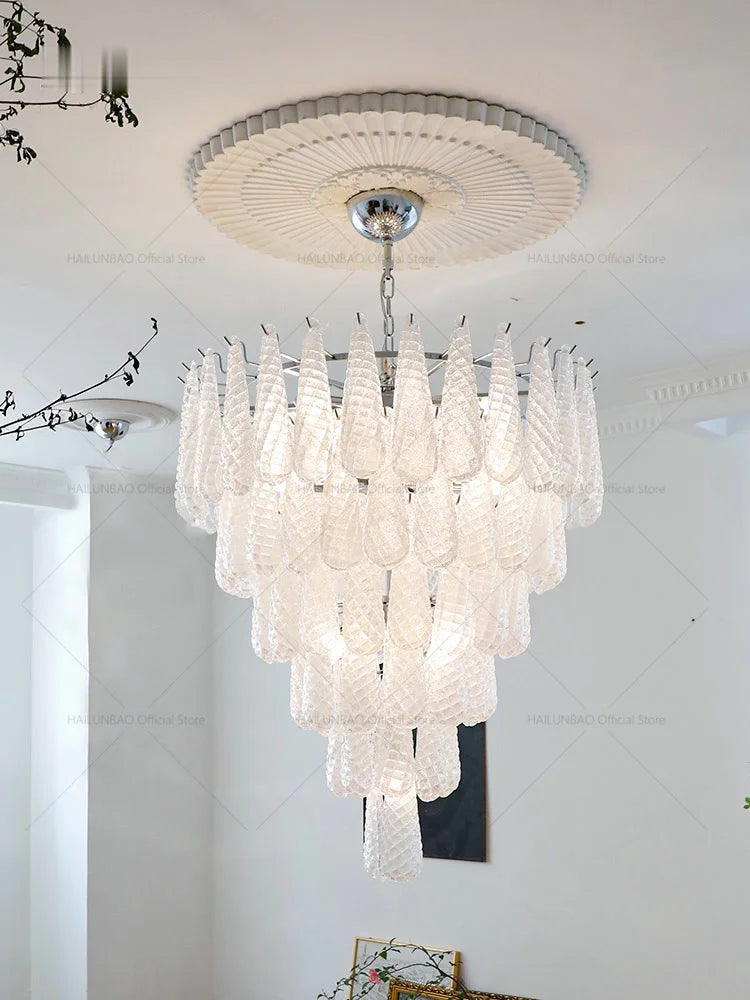 Afralia™ Crystal Glass Chandelier for Living, Dining & Bedroom - Elegant Medieval Art
