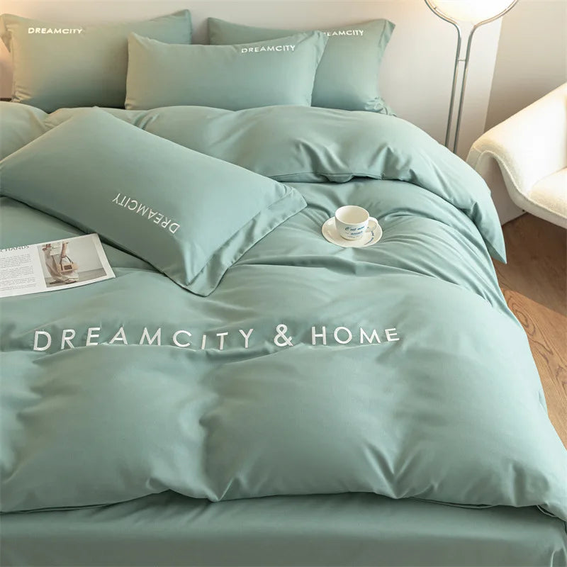 Afralia™ Color Matching Bedding Set: Smooth & Breathable Duvet Cover for All Seasons