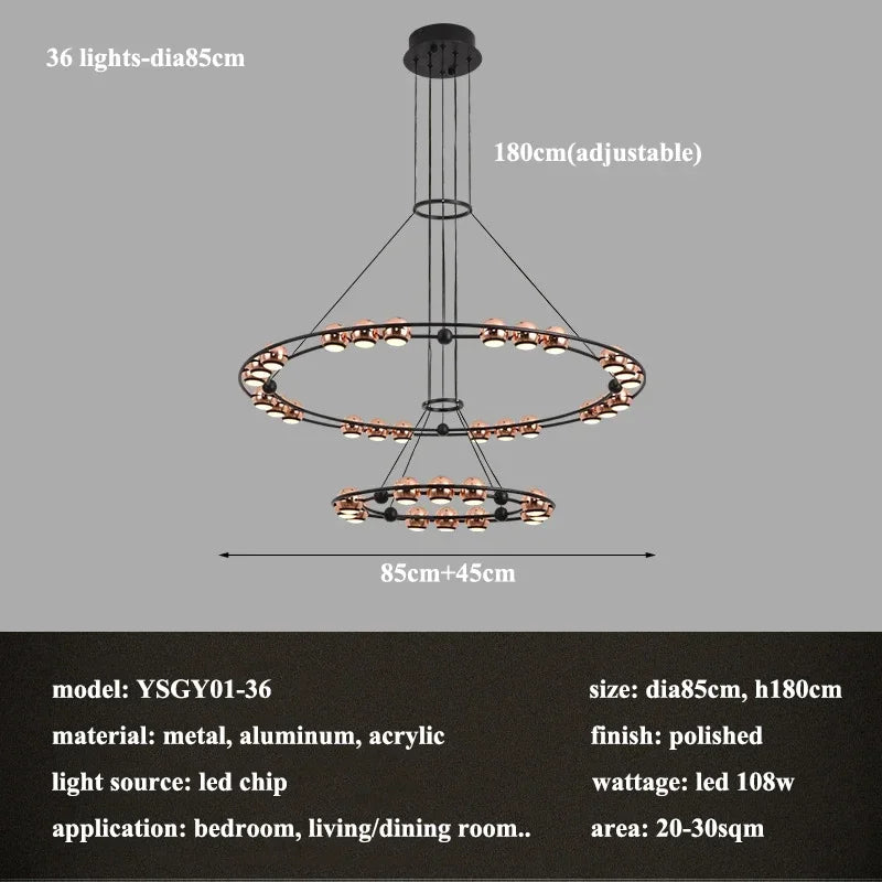 Afralia™ Stainless Steel Pendant Lamp: Modern Luxury Chandelier for Living Room, Bedroom, and Restaurant