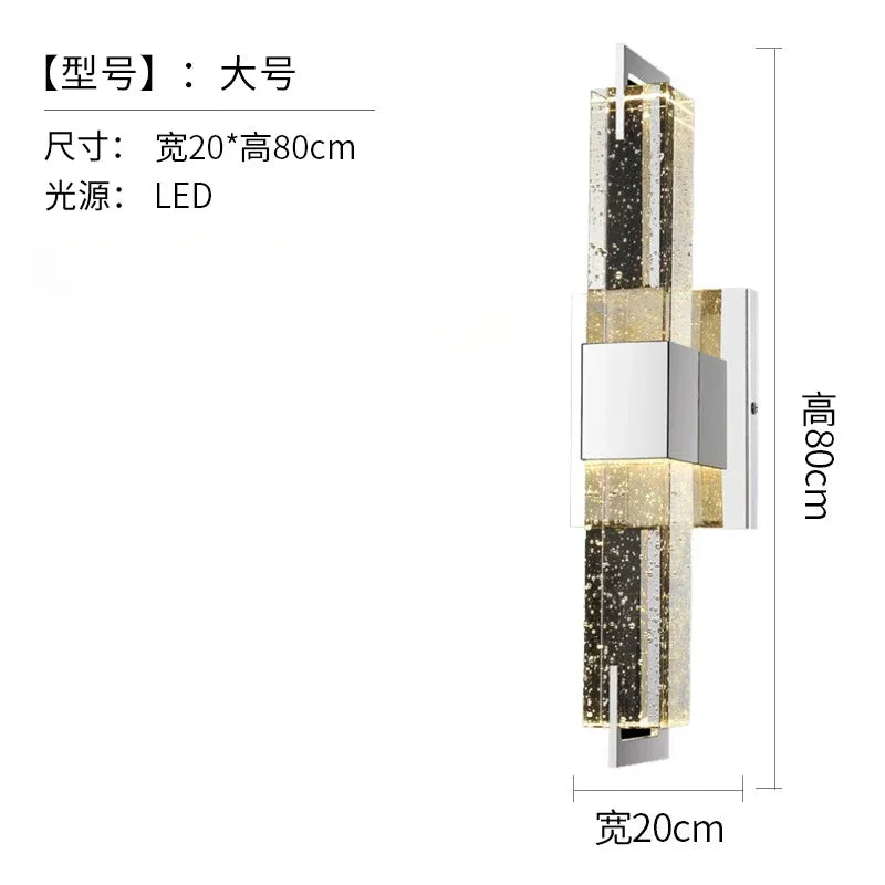 Afralia™ Bubble Crystal LED Wall Lamp: Modern Bathroom Living Room Bedroom Sconce Lighting