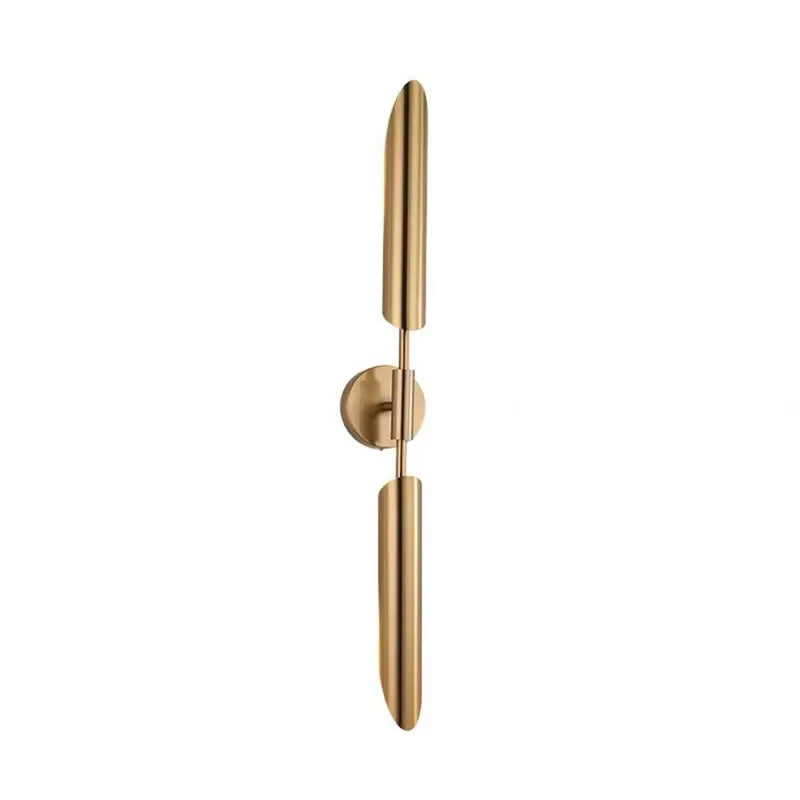 Afralia™ Golden Inclined Tube Wall Lamp for Modern Luxury Decor in Living Room